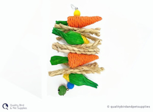 Bird Toys Accessories: Carrot and Corn Chew Toy