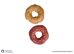 Rabbit Guinea Pig Treats: Pet One Donuts Large 2pcs Yellow/Red