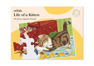 Aged Care Activity Solutions: Life of a Kitten 13 piece puzzle
