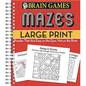Dementia Friendly Christmas Gift Ideas: Brain Games™ Large Print Mazes Book