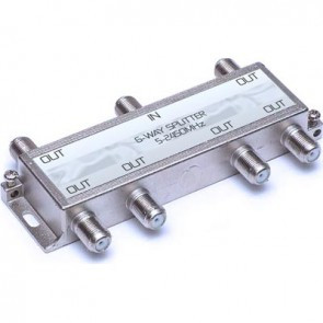 6 Way Splitter for Satellite or Terrestrial qts