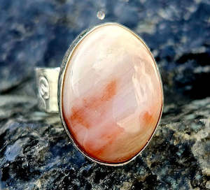 Petrified Wood Ring, Adjustable