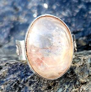 Clear Quartz Ring, Adjustable