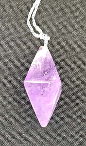 Amethyst Double Pyramid Pendulum-Necklace
