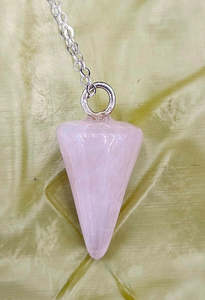 Jewellery Space: Rose Quartz Pendulum-Necklace