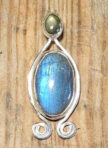 Labradorite with Black Star Sapphire Necklace