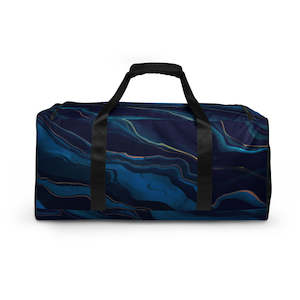 Qg Bags: QG Blue Marble Duffle bag