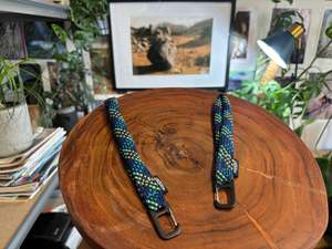 Keychains: Spiked blue keychain