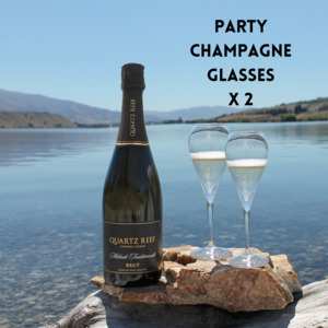 Holiday Gift Packs: Party Champagne Glass x 2 (PICK UP FROM WINERY ONLY)