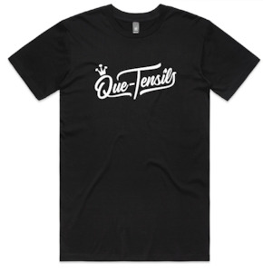 Apparel: Que-Tensils Logo Tee - Black