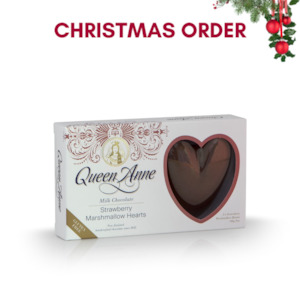 All: XMAS ORDER - Milk Chocolate Strawberry Marshmallow Hearts 100g
