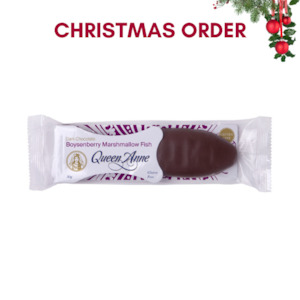 All: XMAS ORDER - Dark Chocolate Boysenberry Marshmallow Fish 50g