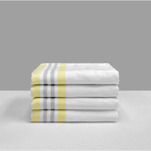 Commercial Underblanket/Flannelette Sheet Grey & Yellow Stripe