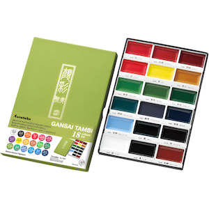 Painting: Kuretake GANSAI TAMBI 18 Watercolour set