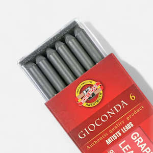 Hard Pastels: Koh-I-Noor Gioconda Pack of 6 Graphite Leads 5.6mm