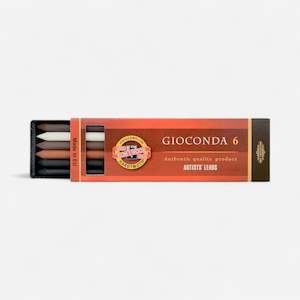 Hard Pastels: Koh-I-Noor Gioconda Pack of 6 Artist Leads 5.6mm