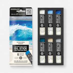 Oil Paints: Sennelier Solid Oil Sticks Mini Set of 6