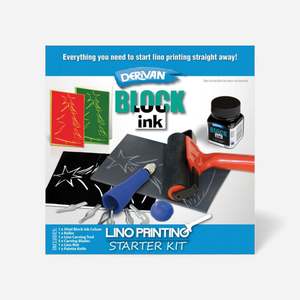 Derivan Block ink Lino Printing Starter Kit Set