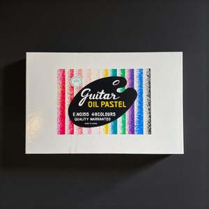 Vintage Japanese Guitar Oil Pastel Sets - 48 Small Sticks