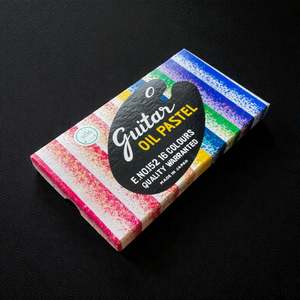 Vintage Japanese Guitar Oil Pastel Sets - 16 Small Sticks