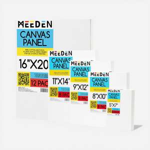 MEEDEN 100% Cotton Canvas Panel Board White 8x10"