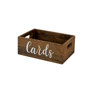 Cards Container - Walnut » Queenstown Wedding Hire
