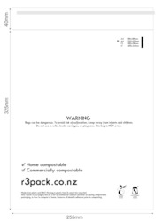 Compostable Courier Bags: Clear Compostable Bag A4 250x320mm (pack of 100)