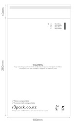 Compostable Courier Bags: Clear Compostable Bag A5 180x280mm (pack of 100)