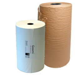 Eco Wrap: Ranpak Wrap 'n Go Die-cut Kraft Paper 268m expanded pack (1x roll diecut, 1x roll tissue) FSCÂ®