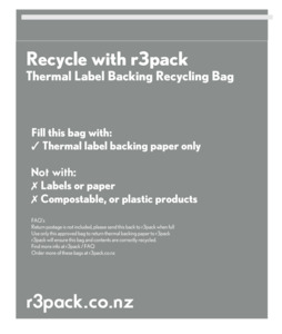 Recycling Bags: Courier Label Backing Paper - Recycling Bag