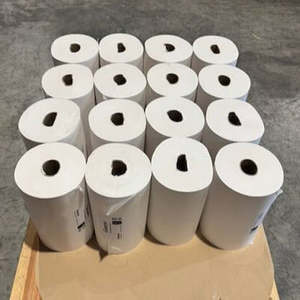 Squished Ranpak Geami White Tissue Paper 300mm x 840m Roll FSC®