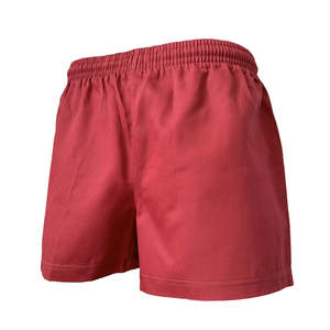 Stock Rugby Shorts: Maroon Rugby Shorts