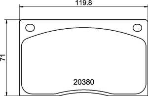 Mintex Racing brake pads MGB585 Aston Martin front