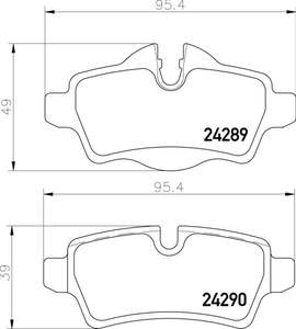 Mintex Racing Brake Pads: Mintex Racing brake pads MDB2930 Mini rear