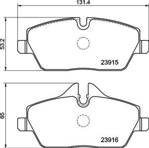 Mintex Racing Brake Pads: Mintex Racing brake pads MDB2682 BMW, Mini front