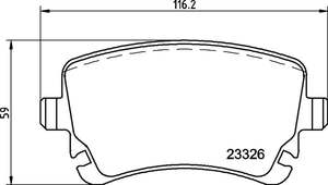 Mintex Racing brake pads MDB2673 Audi A4, A6, A8 rear