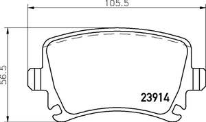 Mintex Racing brake pads MDB2580 Audi A3, A4, A6 rear