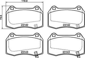 Mintex Racing brake pads MDB2341 Nissan Skyline front