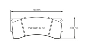 Pagid Racing: Pagid racing brake pads U8222 to fit AP Racing various calipers