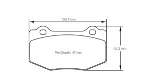 Pagid Racing RSL29 brake pads U8208 Chevrolet Camaro, Corvette & Ford Mustang rear