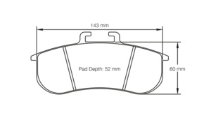 Pagid Racing RSL1 brake pads U8197 BMW M235I PFC caliper front