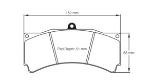 Pagid Racing RSL1 brake pads U8192 to fit CP3558 AP caliper