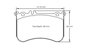 Pagid Racing RSL29 brake pads U8188 Mercedes AMG front