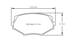 Pagid Racing: Pagid racing brake pads U8127 Mazda Miata front