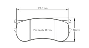 Pagid racing brake pads U8093 to fit PFC ZR22 4 piston caliper
