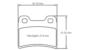 Pagid Go Kart Pads: PAGID Go Kart Pads - Parolin KZ/DD2 Rear Brake Pads