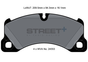 Pagid Street Brake Pads: Pagid Street + brake pads - Porsche Cayenne & Volkswagen Touareg front