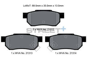 Pagid Street Brake Pads: Pagid Street + brake pads U2623 Honda Civic & Integra DC5 front
