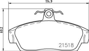 Mintex Racing brake pads MDB1419 MG MGF, MG TF front