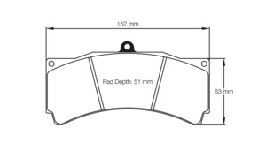 Pagid racing brake pads U8018 Alcon, AP calipers